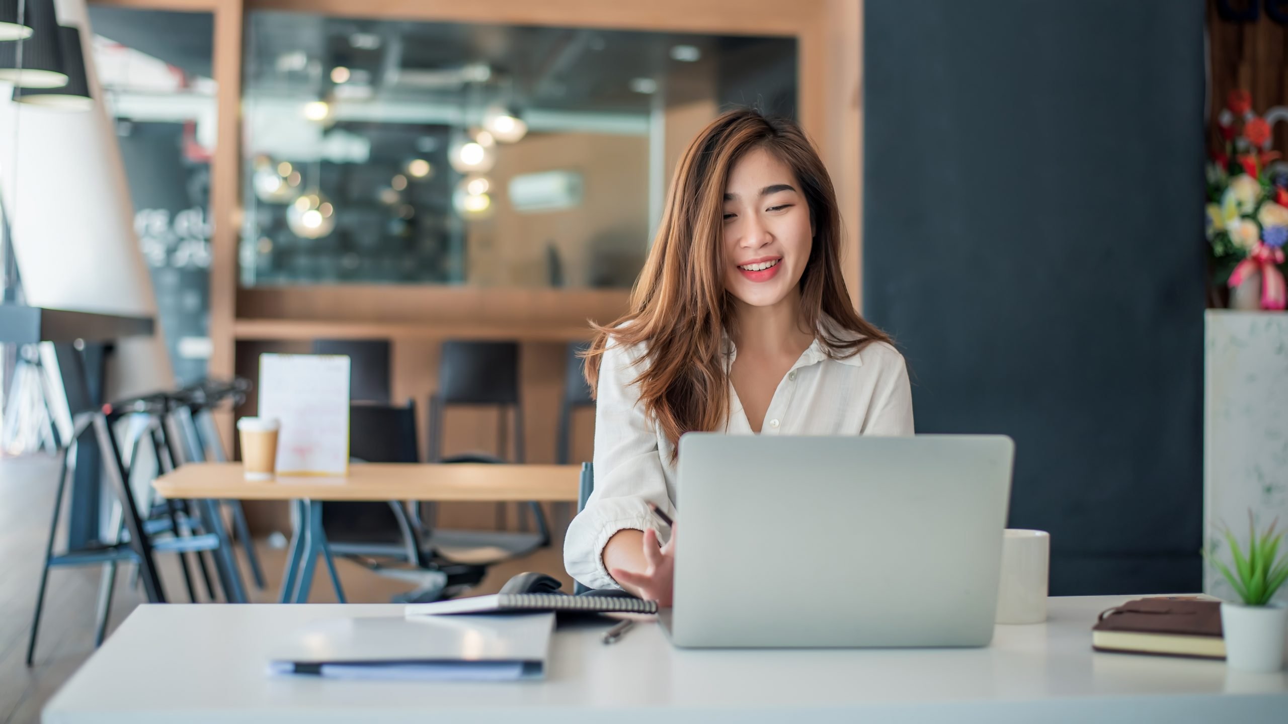 Woman on computer